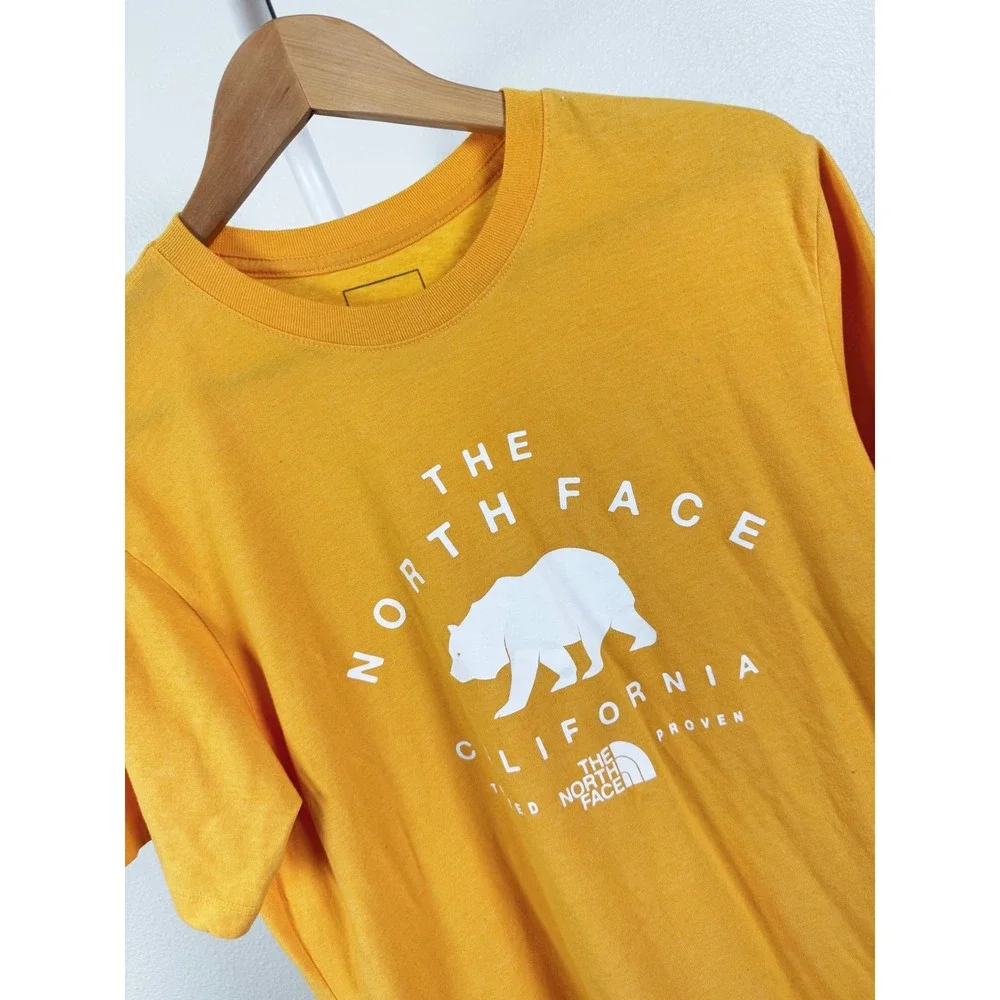 The North Face Mens California Bear Graphic T-Shirt Yellow Size M